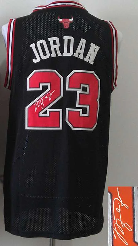 Sports Basketball Jersey-Bulls 23 Jordan Black Signature Edition Basketball Jerseys