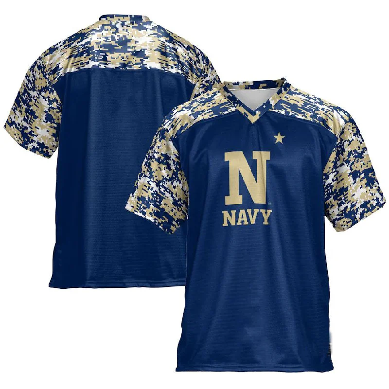 Short Sleeve Football Jersey-N.Midshipmen Football Jersey Navy Stitched American College Jerseys