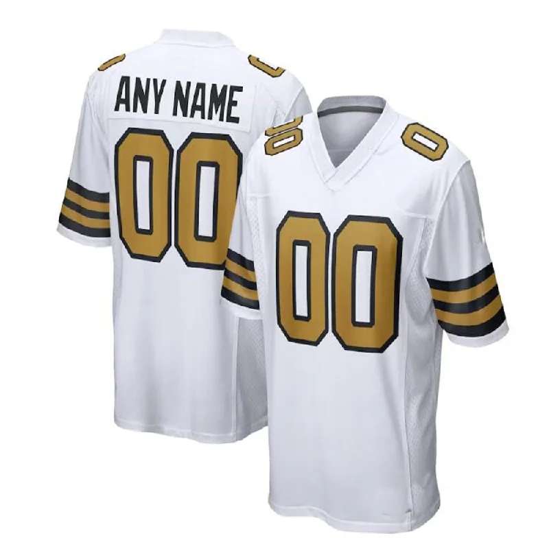 Mesh Football Jersey-Custom NO.Saints White Alternate Game Jersey American Stitched Jersey Football Jerseys