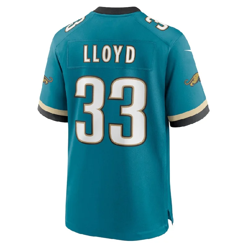 Football Road Game Jersey-J.Jaguars #33 Devin Lloyd Prowler Throwback Player Game Jersey - Teal Football Jerseys