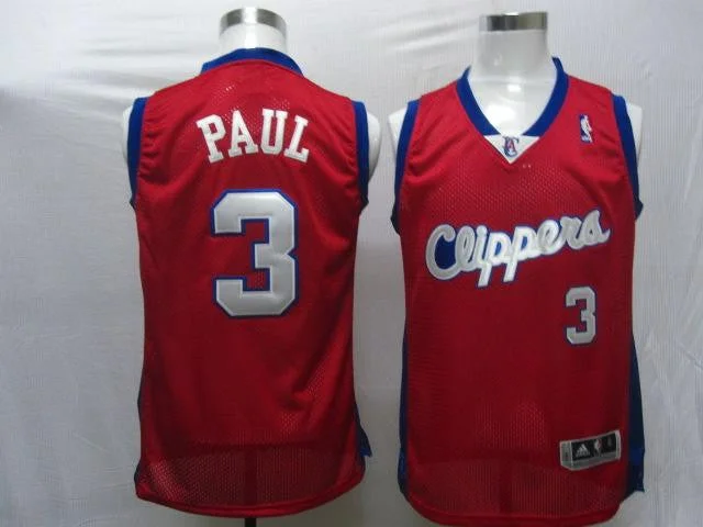 Winter Basketball Jersey-Clipper 3 Paul red LA Basketball Jerseys