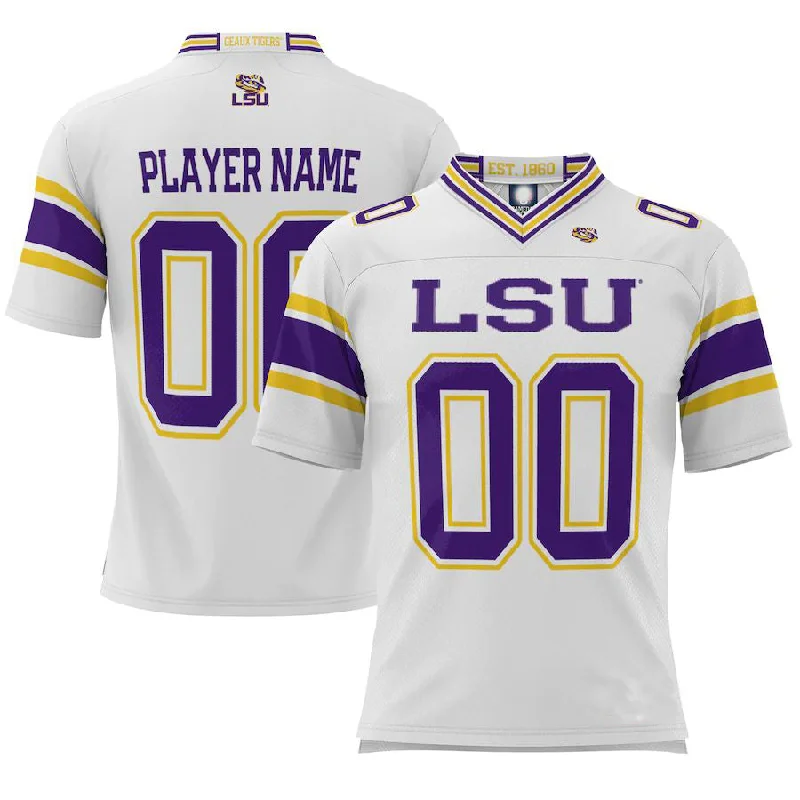 Football Enthusiast Jersey-Custom L.Tigers ProSphere NIL Pick-A-Player Football Jersey White American Stitched College Jerseys