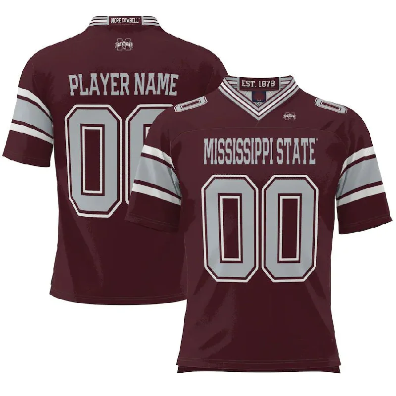 Sibling Football Jersey-Custom M.State Bulldogs ProSphere NIL Pick-A-Player Maroon Football Jersey American Stitched College Jerseys