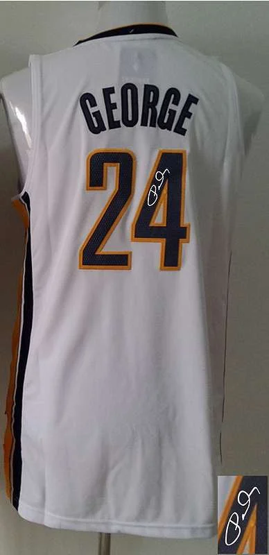 Summer Basketball Jersey-Pacers 24 George White Signature Edition Basketball Jerseys