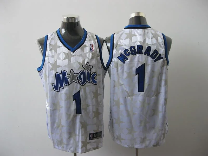 Personalized Basketball Jersey-Magic 1 McGRADY White Basketball Jerseys