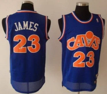 Basketball Road Trip Jersey-Cavaliers 23 Lebron James Blue CAVS Basketball Jerseys