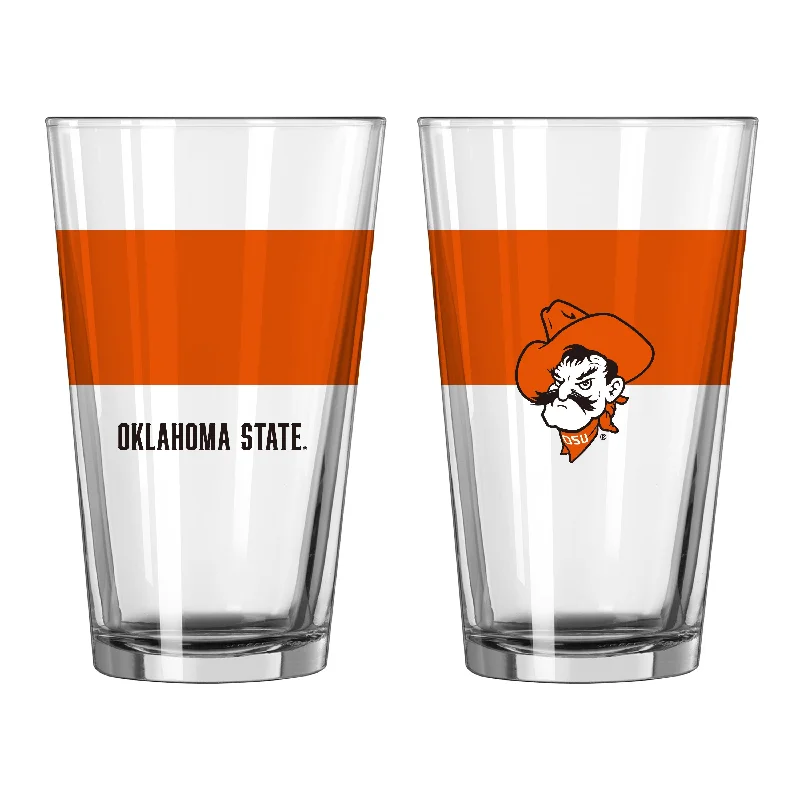 Church Team Mug-Oklahoma State 16oz Colorblock Pint Glass