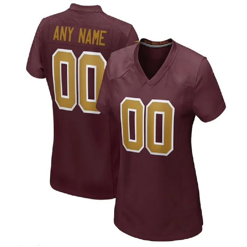 Training Football Jersey-Custom W.Football Team Burgundy Alternate Jersey American Stitched Football Jerseys