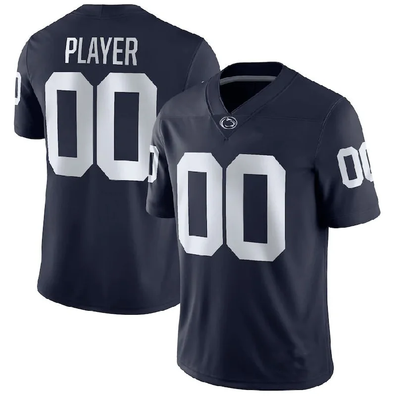 Varsity Football Jersey-Custom P.State Nittany Lions Pick-A-Player NIL Replica Football Jersey Navy American Stitched College Jerseys