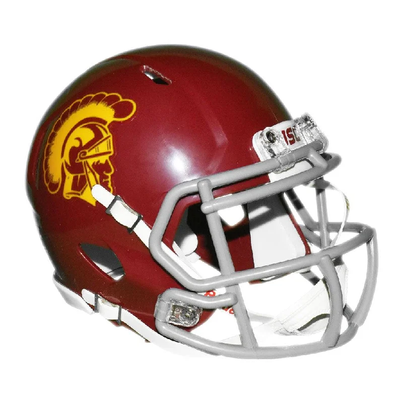 Women's Rugby Helmet-LenDale White Signed USC Trojans Speed Mini Replica Football Helmet (JSA)