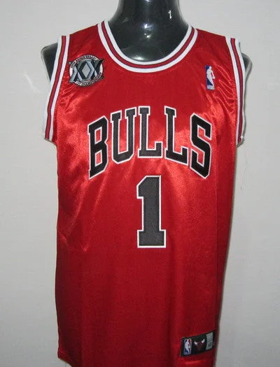 Bachelor Party Basketball Jersey-Bull 1 Rose Red 20th Anniversary Basketball Jerseys