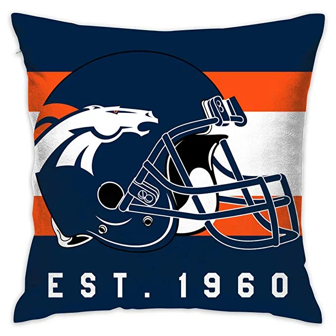 Soft Fabric Football Jersey-Football jerseys Design Personalized Pillowcase D.Broncos Decorative Throw Pillow Covers