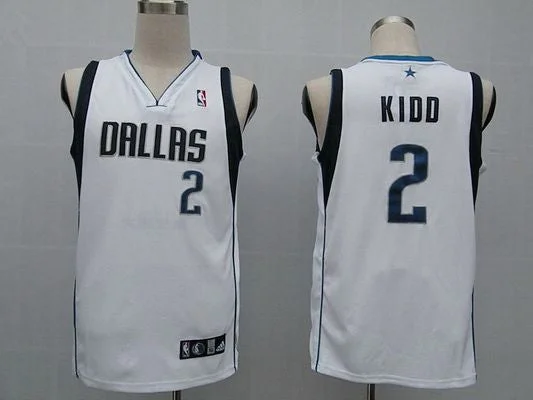 Basketball History Jersey-Mavericks 2 Jason Kidd White Basketball Jerseys