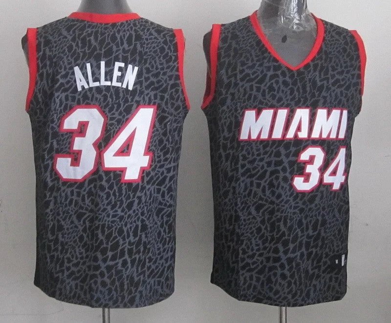 Basketball Weekend Jersey-Heat 34 Allen Black Crazy Light Swingman Basketball Jerseys