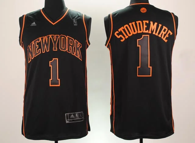 Fan Club Basketball Jersey-Knicks 1 Stoudemire Black Basketball Jerseys