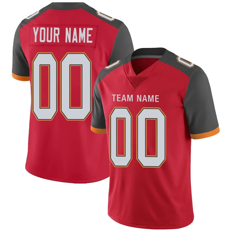 Football Franchise Jersey-Custom TB.Buccaneers Football Jerseys Team Player or Personalized Design Your Own Name for Men's Women's Youth Jerseys Red