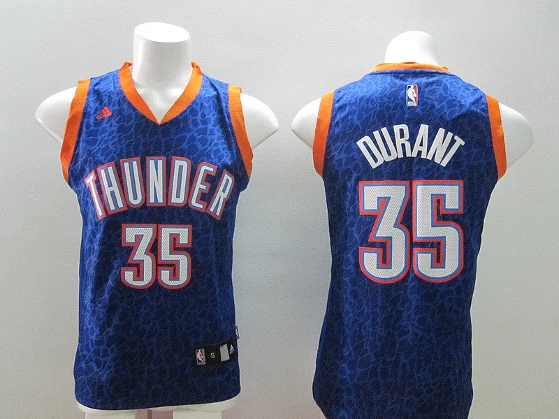 NBA Basketball Jersey-Thunder 35 Durant Crazy Light Swingman Basketball Jerseys