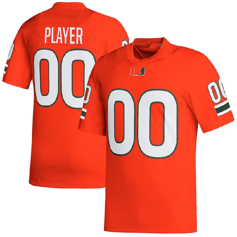 Mother's Day Football Jersey-Custom M.Hurricanes Pick-A-Player NIL Replica  Orange Football Jersey American Stitched College Jerseys