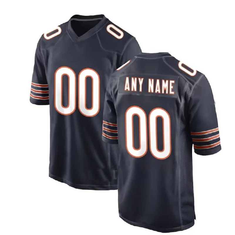 Game Worn Football Jersey-Custom C.Bears  Navy Game Jersey Stitched Jersey Football Jerseys