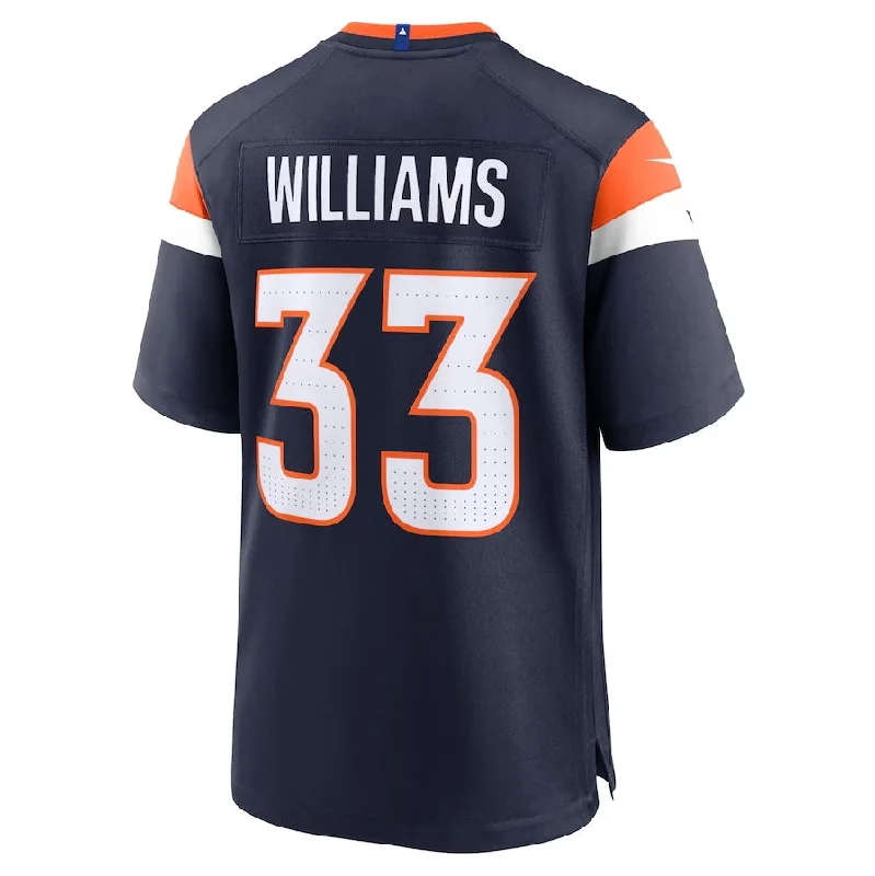 Sports Football Jersey-D.Broncos #33 Javonte Williams Alternate Game Jersey - Navy Football Jerseys