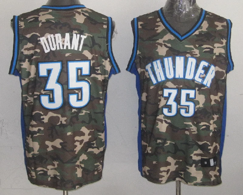 Women's Basketball Jersey-Thunder 35 Durant Camo New Revolution 30 Basketball Jerseys