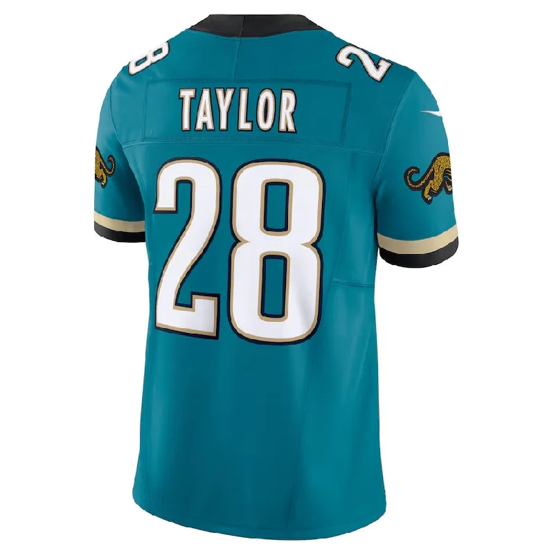 School Spirit Football Jersey-J.Jaguars #28 Fred Taylor Prowler Throwback Vapor F.U.S.E. Limited Retired Player Jersey - Teal Football Jerseys