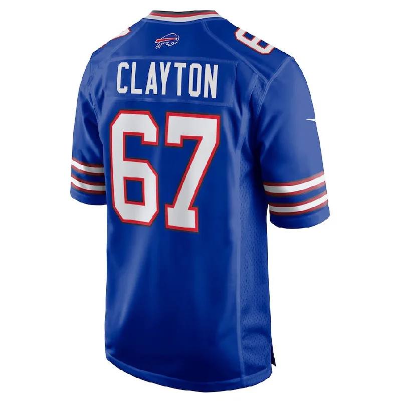 Stadium Football Jersey-B.Bills #67 Travis Clayton Game Jersey - Royal Football Jerseys