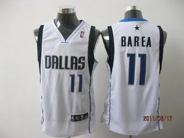 Basketball Spirit Wear Jersey-Mavericks 11 Barea White Basketball Jerseys