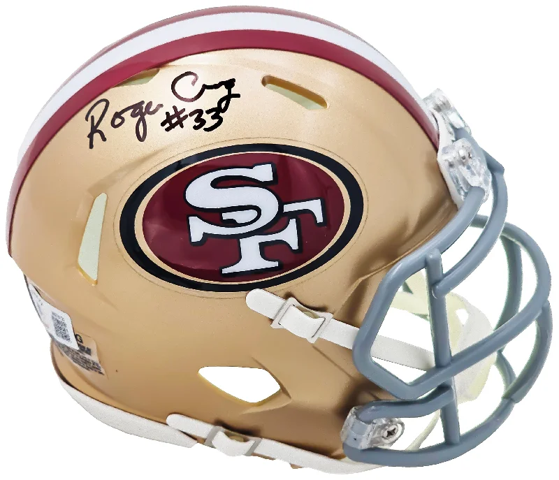 American Rugby Helmet-Roger Craig Autographed San Francisco 49ers Gold Speed Mini Helmet Beckett BAS Witness Stock #221284