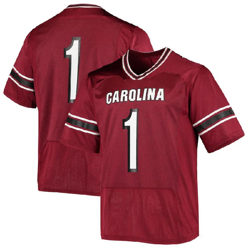 Orange Football Jersey-#1 S.Carolina Gamecocks Under Armour Logo Replica Football Jersey Garnet Stitched American College Jerseys