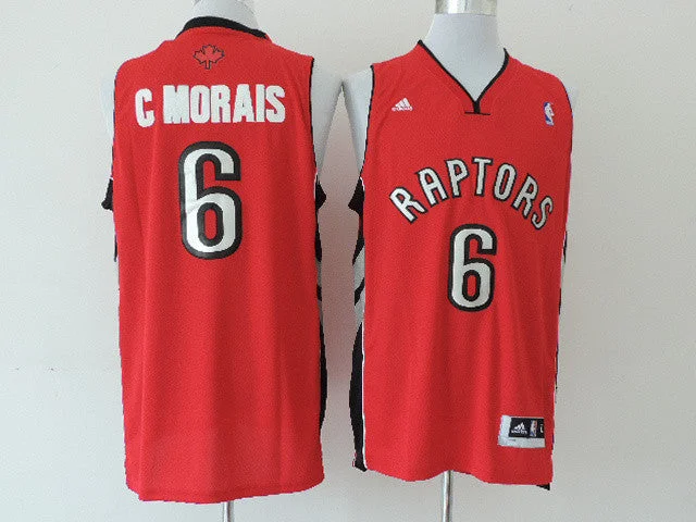 Heavy-Duty Basketball Jersey-Raptors 6 C Morais Red New Revolution 30 Swingman Basketball Jerseys