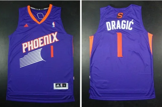 Basketball Road Trip Jersey-Suns 1 Dragic Purple Revolution 30 Swingman Basketball Jerseys