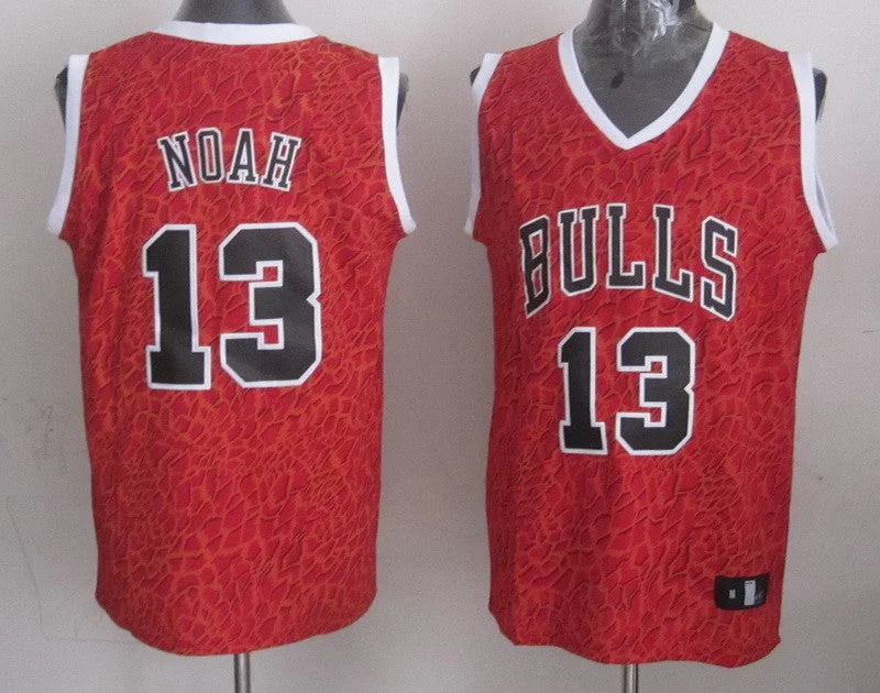 Silver Basketball Jersey-Bulls 13 Noah Red Crazy Light Swingman Basketball Jerseys