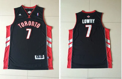 Basketball Legacy Jersey-Raptors 7 Lowry Black New Revolution 30 Swingman Basketball Jerseys