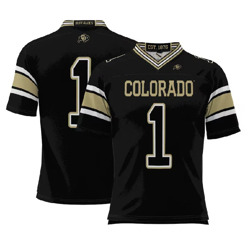 NFL Football Jersey-#1 C.Buffaloes GameDay Greats Endzone Football Jersey - Black American College Jerseys