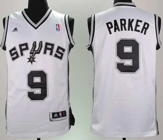 Father's Day Basketball Jersey-Spurs 9 Parker White New Revolution 30 Basketball Jerseys