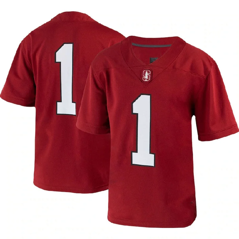 Classic Football Jersey-#1 S.Cardinal 1st Armored Division Old Ironsides Untouchable Football Jersey - Crimson American College Jerseys