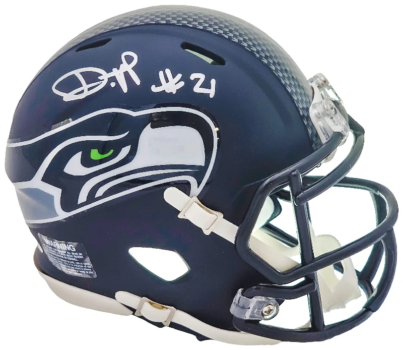 Gradient Rugby Helmet-Devon Witherspoon Autographed Seattle Seahawks Blue Speed Mini Helmet MCS Holo Stock #216007