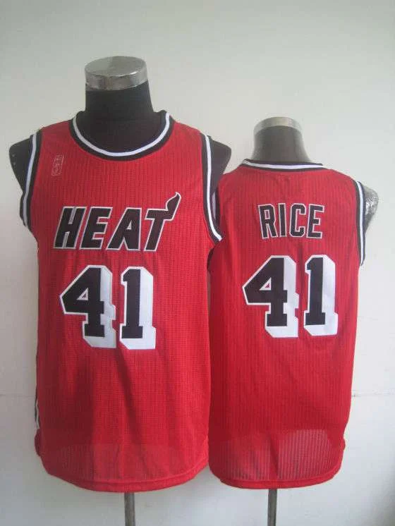 Basketball Enthusiast Jersey-Heat 41 Rice Red New Revolution 30 Basketball Jerseys