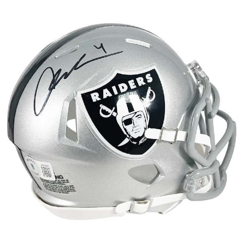 World Cup Rugby Helmet-Aidan O'Connell Signed Las Vegas Raiders Speed Mini Football Helmet (Beckett)