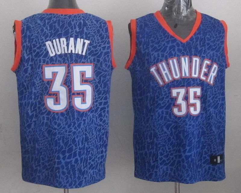 Bachelorette Party Basketball Jersey-Thunder 35 Durant Blue Crazy Light Swingman Basketball Jerseys