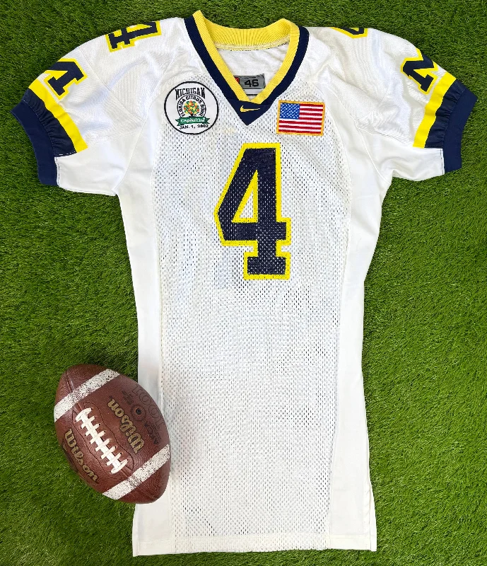 Football Iconic Jersey-Michigan Wolverines Marquise Walker 2002 Citrus Bowl College Football Jersey (46/Large)