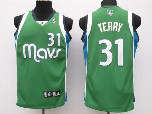 Comeback Basketball Jersey-Mavericks 31 Jason Terry Green Basketball Jerseys