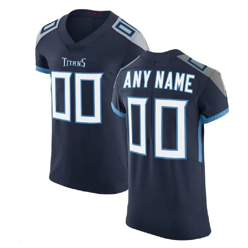 Casual Football Jersey-Custom T.Titans  Navy Vapor Untouchable Elite Jersey American Stitched Football Jerseys