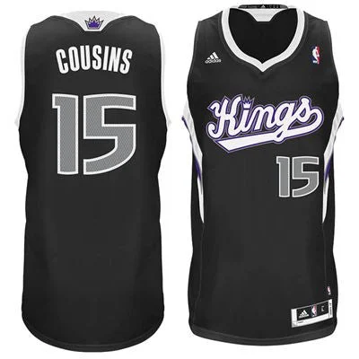 Basketball Festival Jersey-Kings 15 Cousins Black Basketball Jersey