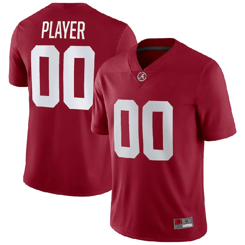 Silver Football Jersey-Custom A.Crimson Tide Pick-A-Player NIL Replica Football Jersey Crimson American Stitched College Jerseys