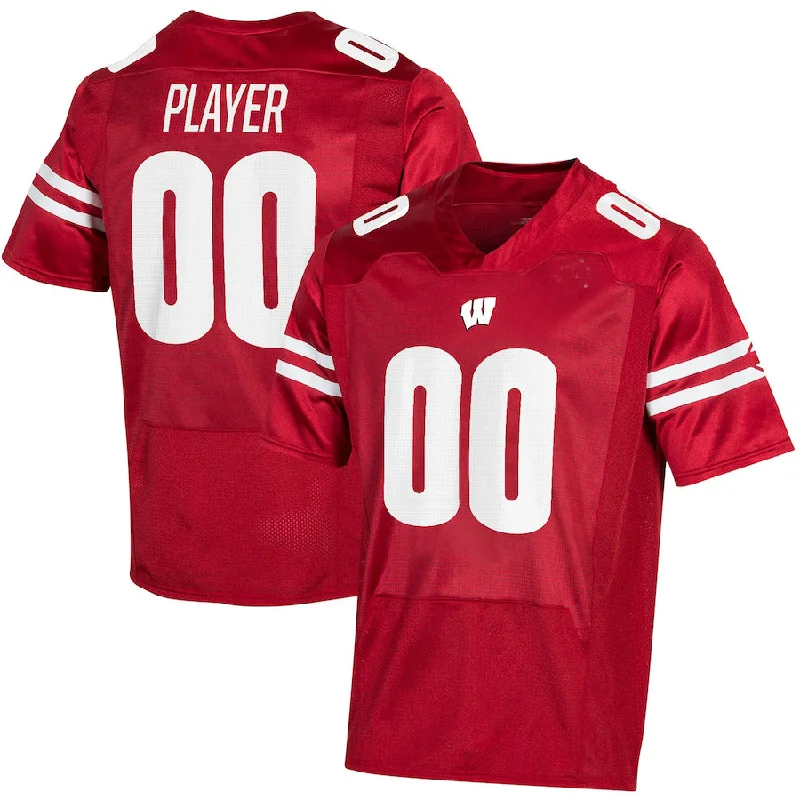 Football Watch Party Jersey-Custom W.Badgers Under Armour Pick-A-Player NIL Replica Football Jersey - Red Under Armour Pick-A-Player NIL Replica Football Jersey Red Stitched American College Jerseys