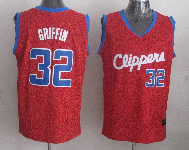 Basketball Travel Jersey-Clippers 32 Griffin Red Crazy Light Swingman Basketball Jerseys