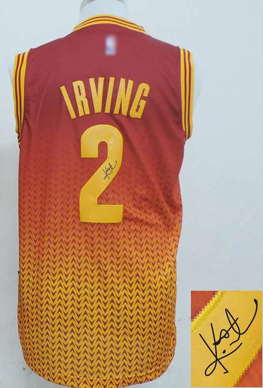 Green Basketball Jersey-Cavaliers 2 Irving Orange Resonate Signature Edition Basketball Jerseys