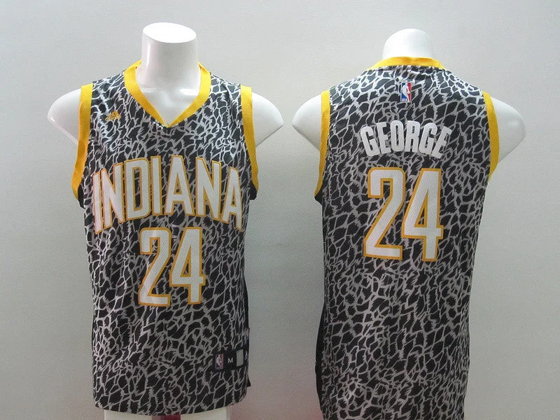 Winter Basketball Jersey-Pacers 24 George Grey Crazy Light Swingman Basketball Jerseys